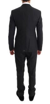 Gray Double Breasted 3 Piece Suit - Avaz Shop