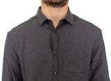 Gray linen casual shirt - Avaz Shop