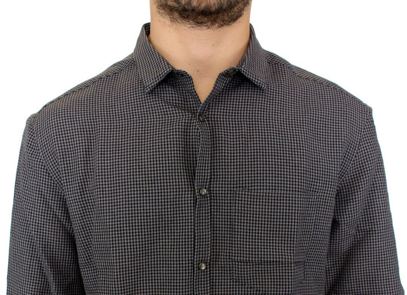 Gray linen casual shirt - Avaz Shop