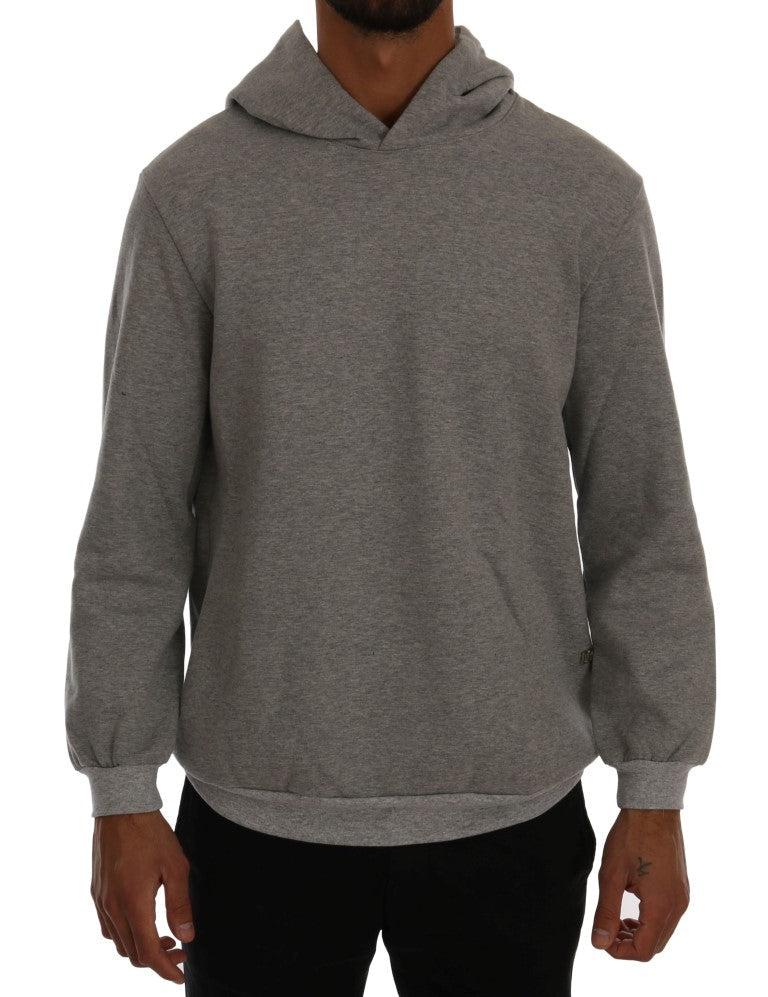 Gray Pullover Hodded Cotton Sweater - Avaz Shop