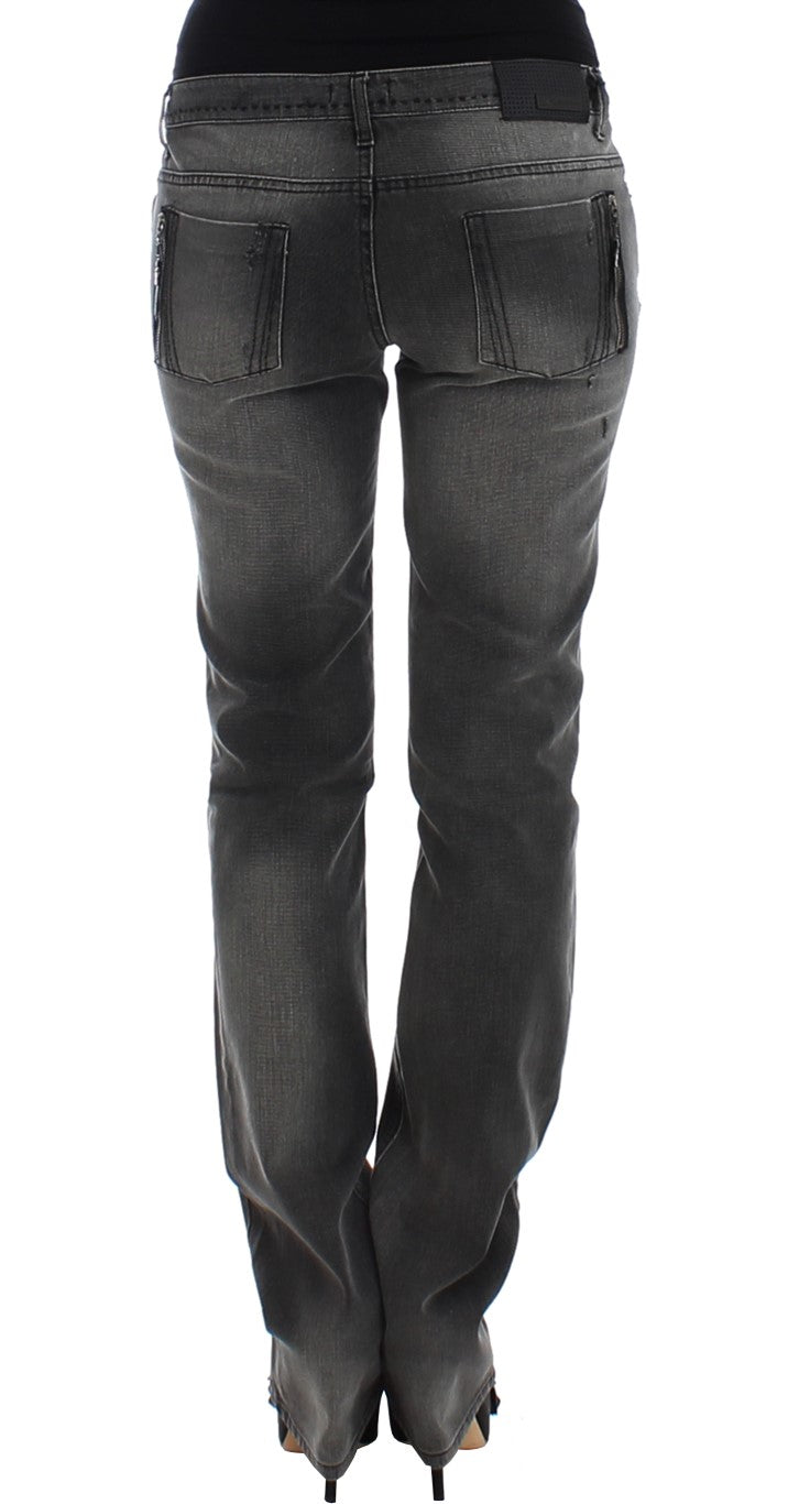 Gray straight leg jeans - Avaz Shop