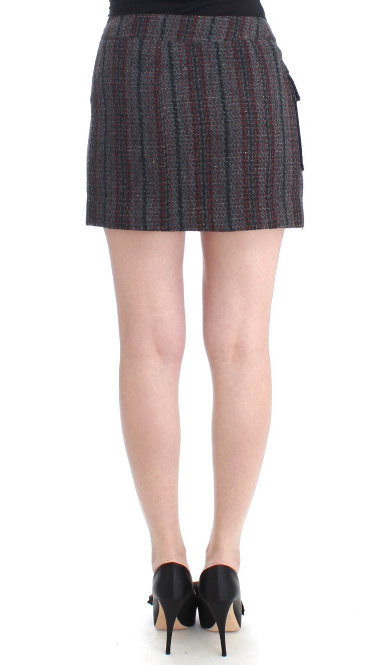Gray wool mini skirt - Avaz Shop