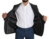 Gray Wool Single Breasted Coat Blazer - Avaz Shop