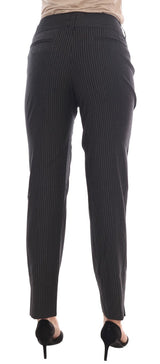 Gray Wool Stretch Slim Dress Pants - Avaz Shop