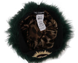 Green Fur DG Logo Embroidered Cloche Hat - Avaz Shop