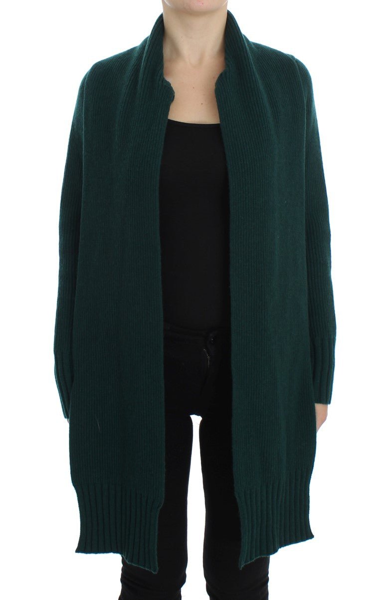 Green Knitted Cashmere Cardigan - Avaz Shop