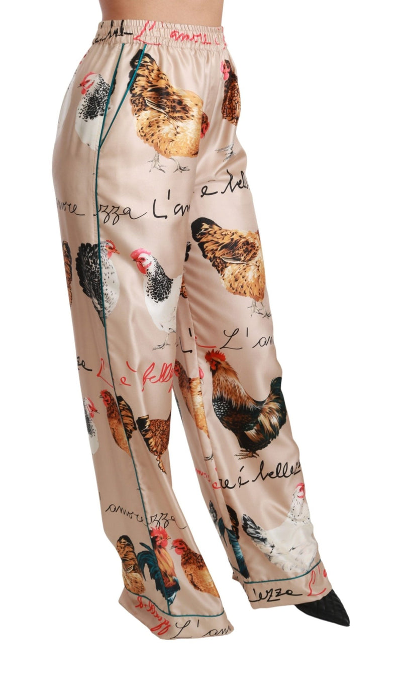 Hen Chicken Silk Pajama Trouser Pants - Avaz Shop