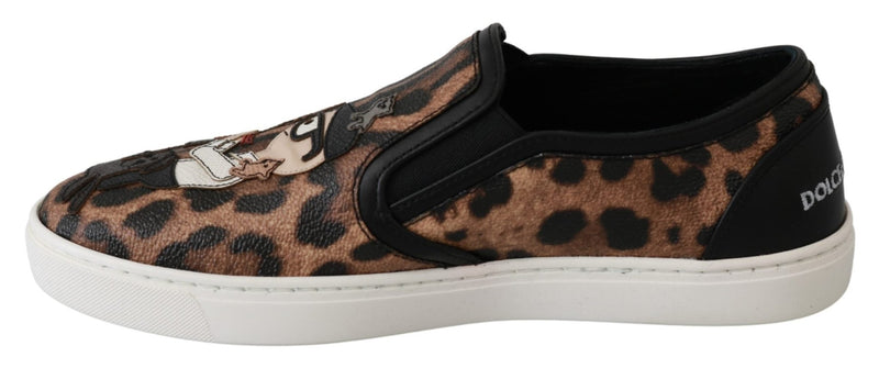 Leather Leopard #dgfamily Loafers Shoes - Avaz Shop