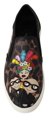 Leather Leopard #dgfamily Loafers Shoes - Avaz Shop