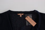 Lingerie Knit Blue Wool Sweater Cardigan - Avaz Shop