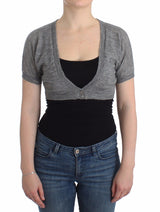 Lingerie Knit Gray Bolero Sweater Cardigan - Avaz Shop