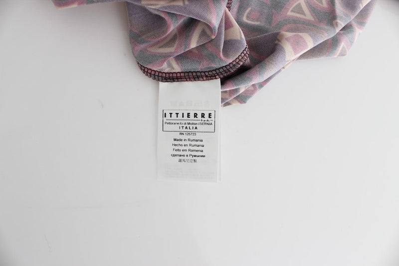Multicolor Longsleeved Turtleneck Viscose Dress - Avaz Shop
