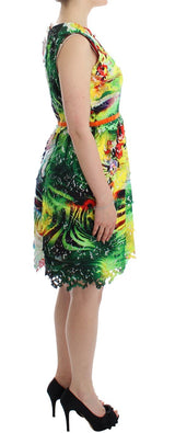 Multicolor Organza Sheath Dress - Avaz Shop