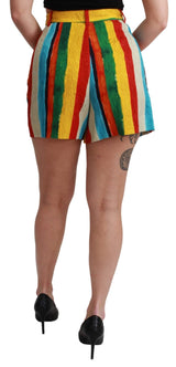 Multicolor Riga Pittorica Mini Shorts - Avaz Shop