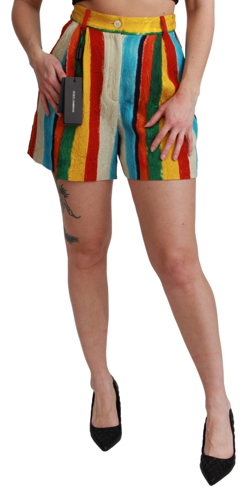Multicolor Riga Pittorica Mini Shorts - Avaz Shop