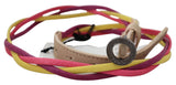 Multicolor Twisted Leather Circle Buckle Belt - Avaz Shop