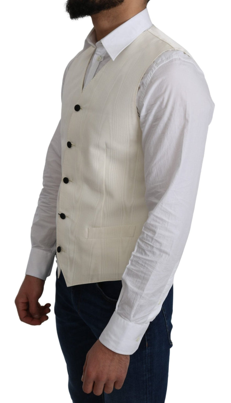 Off-White 100% Silk Formal Coat Vest - Avaz Shop