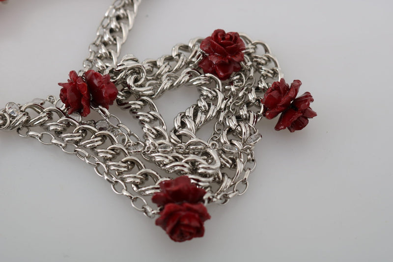 Orange Silver Chain Flower Roses Belt - Avaz Shop