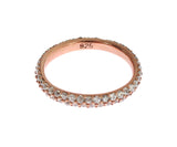 Pink Gold 925 Silver Clear CZ Ring - Avaz Shop