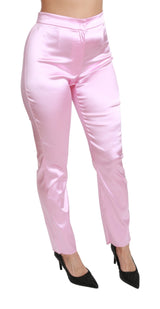 Pink Metallic High Waist Skinny Pants - Avaz Shop