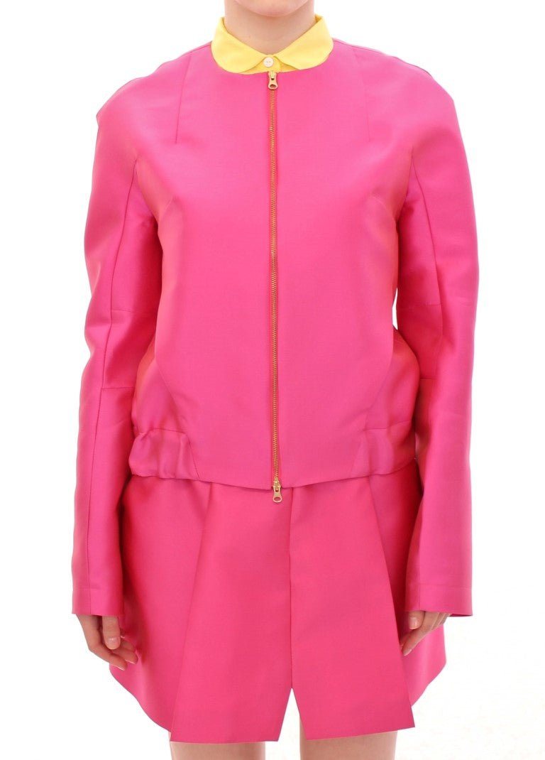 Pink silk blend jacket - Avaz Shop
