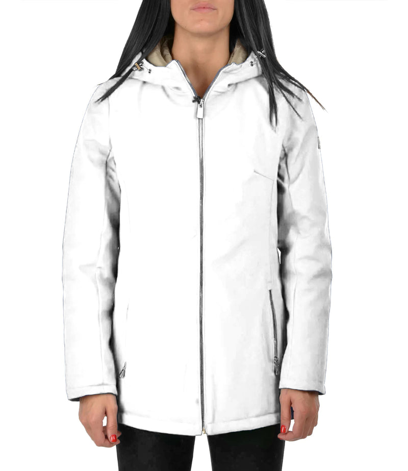 White Polyester Jackets & Coat