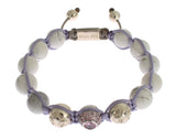Purple CZ Howlite 925 Silver Bracelet - Avaz Shop