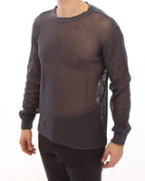 Purple Runway Netz Pullover Netted Sweater - Avaz Shop