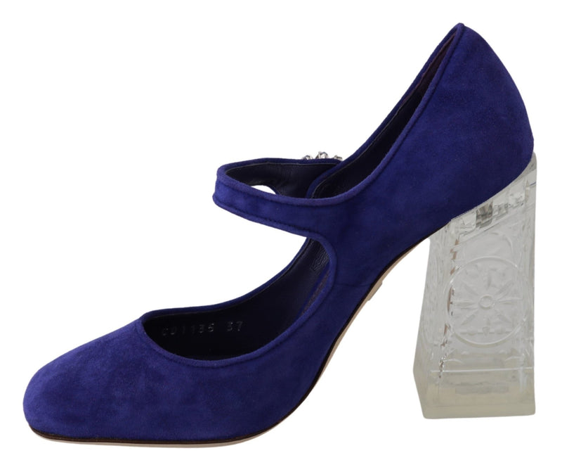 Purple Suede Crystal Pumps Heels Shoes - Avaz Shop