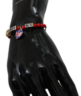 Red Blue Beaded DG LOVES LONDON Flag Branded Bracelet - Avaz Shop