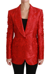 Red Floral Angel Blazer Coat Jacket - Avaz Shop