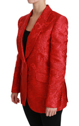 Red Floral Angel Blazer Coat Jacket - Avaz Shop