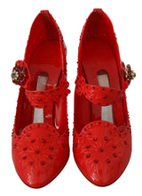 Red Floral Crystal CINDERELLA Heels Shoes - Avaz Shop
