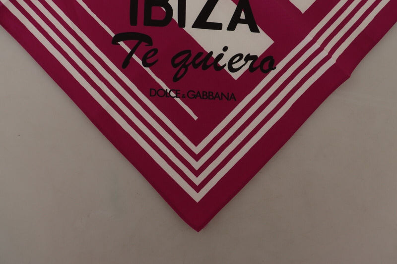 Pink White Striped Ibiza Handkerchief Scarf