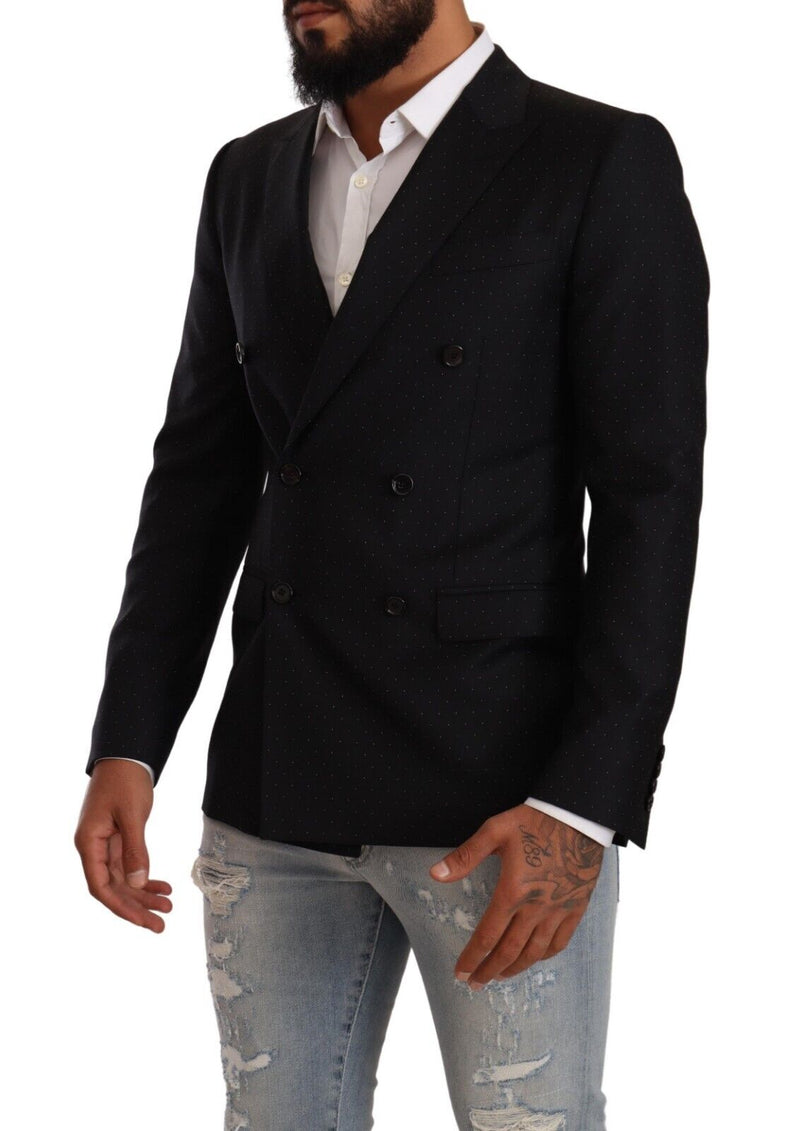 Black Dotted Double Breasted MARTINI Jacket