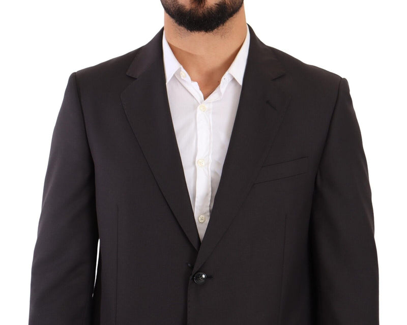 Gray Polyester Single Breasted Formal Suit