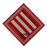 Red White Striped Capri Handkerchief Scarf