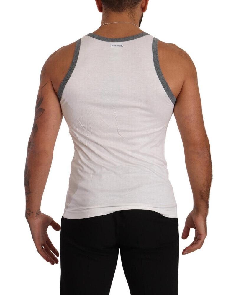 White Modal Silk T-shirt Tank Top Underwear