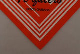 Orange White Striped Marbella Handkerchief Scarf