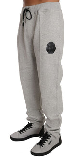 Gray Cotton Sweater Pants Set Tracksuit