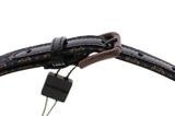 Blue Leather Logo Cintura Mens Belt