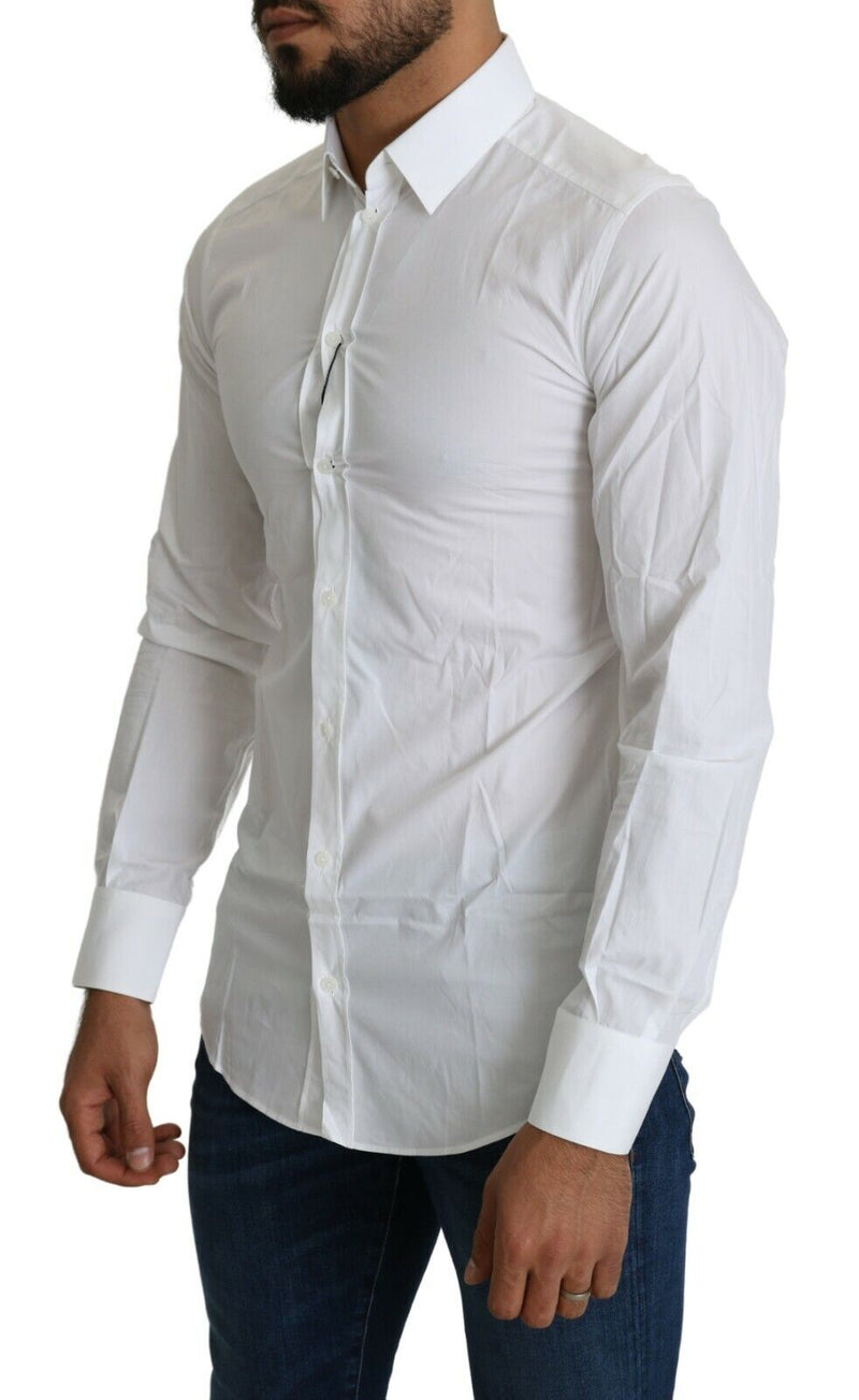 White Dress Formal Slim Cotton Shirt
