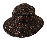 Multicolor Fabric Woven Wide Brim Bucket Hat