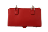 Red Leather Mini Sling Shoulder Purse Wallet