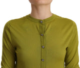 Apple Green Cashmere Buttons Cardigan Sweater