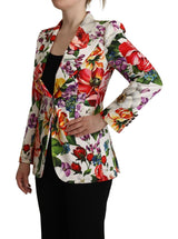 Multicolor Fiori Cotton Long Sleeves Jacket