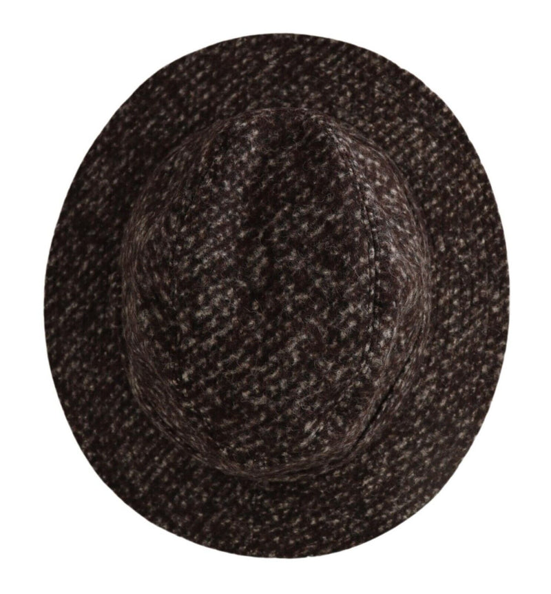 Gray Melange Blended Textured Tweed Hat
