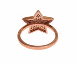 Womens Clear CZ Star 925 Silver Ring