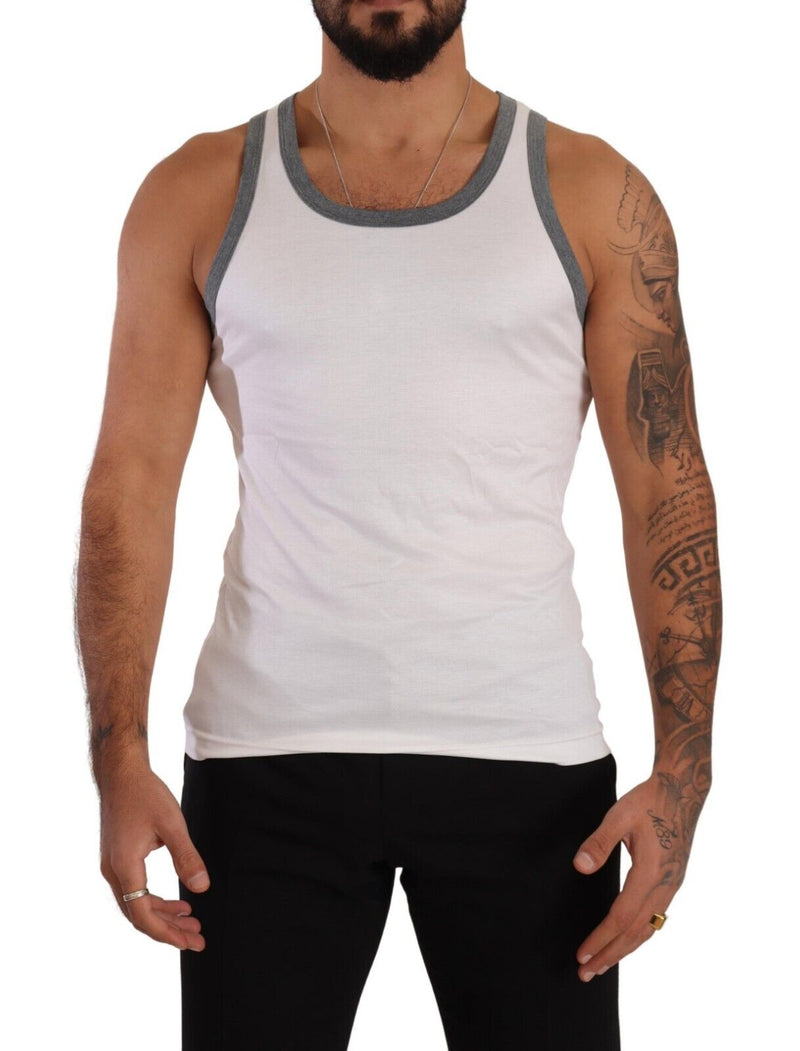 White Modal Silk T-shirt Tank Top Underwear