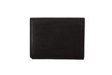 Black Leather Trifold Purse Multi Kit Belt Strap Wallet